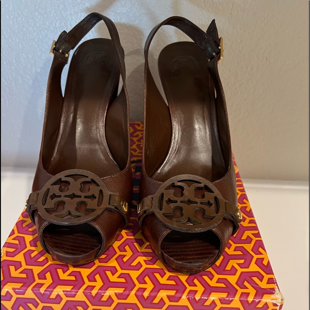 Tory Burch kaden leather sandals brown sz 11